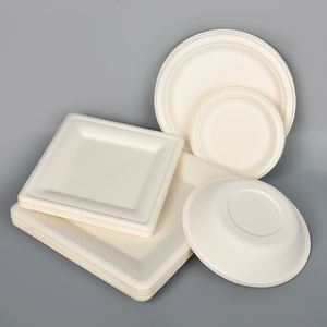 Vaisselle de canne à sucre jetable personnalisée 9 pouces 10 pouces Assiette à dîner en bagasse biodégradable - Product Image 6