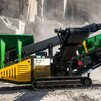 UYK1235 Crible vibrant circulaire mobile motorisé, contrôlé par PLC, avec convoyeur à haut débit pour le criblage d'agrégats, de sable et de minerai