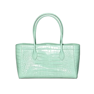 Sac fourre-tout tendance en cuir PU effet <span class=keywords><strong>crocodile</strong></span> pour femme, design français, couleurs contrastées, personnalisable pour le shopping - Product Image 6