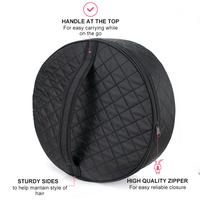 Étui de transport pour tête d'extension de cheveux, étui de rangement personnalisée pour perruques de voyage, anti-poussière, grande taille