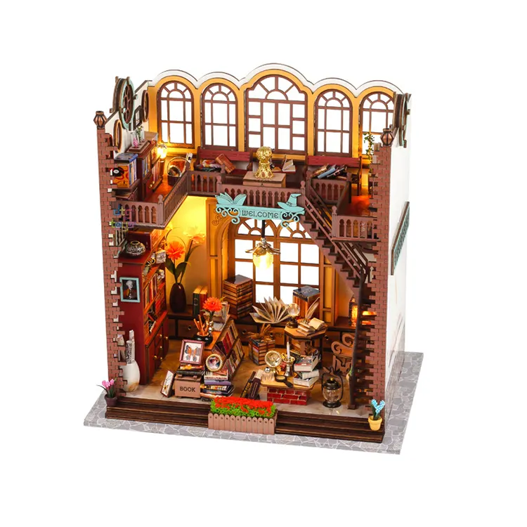 DIY Magic Book House Toy Educational Puzzle Game Livro Nook Toque Luzes Com Procurement of Doll Houses