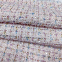 Tissu tissé à paillettes de style moderne Tissu en tweed à boucle en polyester et laine pour costume