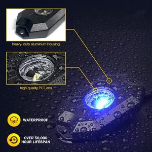Feux LED RGBW pour roche, 4/6/<span class=keywords><strong>8</strong></span>/12 modules, boîtier métallique IP67, éclairage sous châssis pour camions, Jeep, UTV, ATV, voiturettes de <span class=keywords><strong>golf</strong></span>, tout-terrain, SXS - Product Image 4