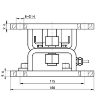 Module de pesage par compression à rayons de type 3-30t pour plateformes de silos, trémies, réservoirs et balances de camions