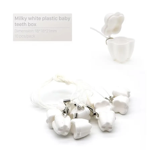 Boîte à dents de bébé en plastique rose, étui de rangement pour dents de lait, conteneur de souvenirs dentaires de voyage, lot de 10 pièces - Product Image 1