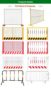 Clôture de sécurité de chantier temporaire 1800x1200mm, <span class=keywords><strong>maille</strong></span> <span class=keywords><strong>50x50</strong></span>, tube 20x20, haute visibilité pour la sécurité des zones de travail et le contrôle des foules - Product Image 2