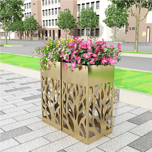 Kit di Vasi Rettangolari Grandi in Alluminio Personalizzati per Fiori, Vasi da Esterno per Casa e Giardino, Fioriere Decorative in Metallo per Alberi, Bellissimi - Product Image 6