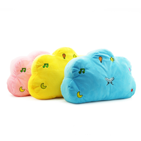 Muslimische Eid Mubarak Puppe Mein Dua-Kissen Ramadan-Geschenk für Kinder Dua und Sure Koran-Sound Buntes Wolken-Stern-Kissen mit LED-Licht