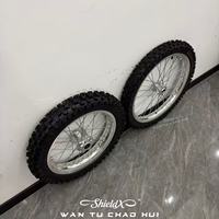 Set Roda Supermoto ShieldX Baru 19/16-inci Ban Off-road Straight-pull Drum Aluminium Alloy 7116-T6 Anodized untuk Sepeda Motor Listrik