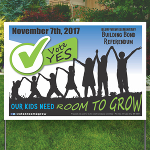 للبيع بالجملة حقيبة فارغة بحروف بلاستيكية مضلعة 24x18 علامات حملات للحدائق لافتات فناء بلاستيكية مضلعة - Product Image 3