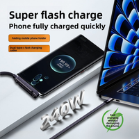 Câble USB-C 240W à charge rapide avec support de téléphone pour iPhone 15, 17, tablette et jeux – Prix usine