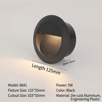 Lampe d'escalier encastrée LED étanche IP65 en aluminium pour extérieur, jardin, couloir, 3W, 3000K, blanc chaud