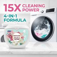 LMZ 4-in-1 Pod Deterjen Gel Ramah Lingkungan Sekali Pakai 15X Ultra Konsentrat Aroma Tahan Lama 30 Hari