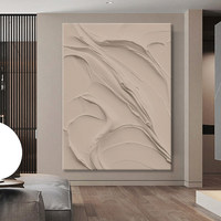 Décoration d'hôtel et de maison, peinture acrylique abstraite originale de luxe, texture blanche, œuvre d'art moderne, peinte à la main, grande taille, 6 couleurs