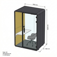Cabine téléphonique de bureau moderne en gros, insonorisée, avec cadre en aluminium pour une concentration accrue, design modulaire, mobilier confortable