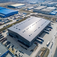 Atelier de fabrication de pièces automobiles, structure construite avec des kits en acier pour une assemblage de précision et une efficacité de la ligne de production