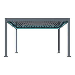 Pérgola de aluminio personalizada <span class=keywords><strong>para</strong></span> jardín, terraza exterior, balcón, persiana eléctrica, techo, impermeable, <span class=keywords><strong>precios</strong></span> de fábrica, naturaleza tratada a presión - Product Image 3