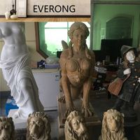Statues de Sphinx en marbre noir antique, grande taille, style égyptien et grec, à vendre