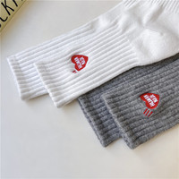 Chaussettes décontractées unisexes brodées OEM en gros, chaussettes mi-mollet personnalisées avec logo, chaussettes de sport en coton tricoté pour hommes, usage quotidien