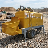 Machine de transport à moteur diesel HBTS40-13-78R à haute efficacité, productivité de 40 m/h, distance horizontale de 400 m, distance verticale de 100 m, garantie 1 an