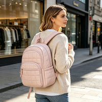 Sac à dos matelassé personnalisé en gros pour adolescentes, en polyester, pour l'école, OEM ODM, faible MOQ 50 pièces