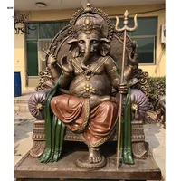 Large Size Bronze Ganesha Statue, Hindu God Sculpture