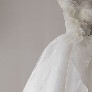 Jancember RL318 Gorgeous Strapless Lace-up Glitter Vestidos de novia de boda - Product Image 5