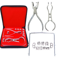 Ensemble de barrage en caoutchouc dentaire de haute qualité outils de laboratoire orthodontiques pinces à perforer pince à cadre pour accessoires d'équipement de thérapie orale