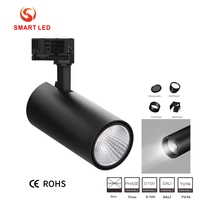 Éclairage LED sur rail pour galeries de vente au détail, projecteur de plafond 10W-40W en aluminium moderne compatible HomeKit pour magasins, ateliers et usage commercial