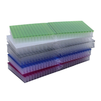 Panneau de polycarbonate alvéolaire rectangulaire à sept parois avec système de fixation par clip, personnalisé, pour serres et auvents, fabriqué au Pakistan