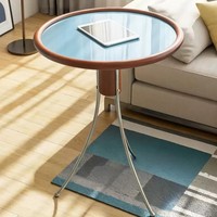 Table basse en verre en forme de méduse, style italien moderne et minimaliste, table d'appoint rétro en bois d'hévéa, multifonctionnelle pour le salon