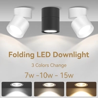 Spot LED de plafond encastré 3CCT, angle réglable, anti-éblouissement, en aluminium, pour la maison, le salon, la chambre, le magasin