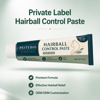 Pâte de contrôle des boules de poils pour chats, gel nutritif au malt, soulagement des boules de poils, soutien à la santé digestive pour chats à poils longs, marque privée OEM