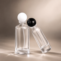 Flacon de parfum en verre haut de gamme avec boîte 50ml 100ml pour les marques de parfums de niche avec bouchon doré