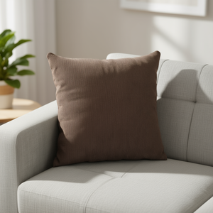 Cuscino in ciniglia color cioccolato 50*50CM, elegante cuscino da seduta e decorativo - Product Image 2