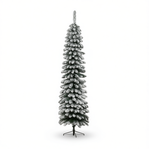 Árbol de Navidad Artificial Festivo de 6 pies con Luces LED Brillantes Cálidas y Claras, Decoración para el Hogar, Base Incluida, Fácil Instalación - Product Image 1