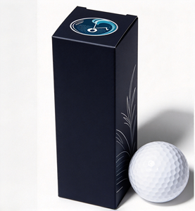 Caja de regalo para 3 pelotas de golf con impresión de logotipo personalizado y embalaje para envío - Product Image 2
