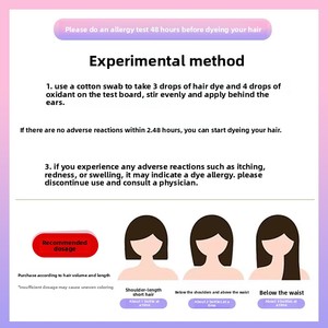 Jia Ying Crème de teinture pour les cheveux à base de plantes semi-permanente à faible teneur en ammoniac couvre les cheveux gris <span class=keywords><strong>noisette</strong></span> cheveux gris-brun - Product Image 4