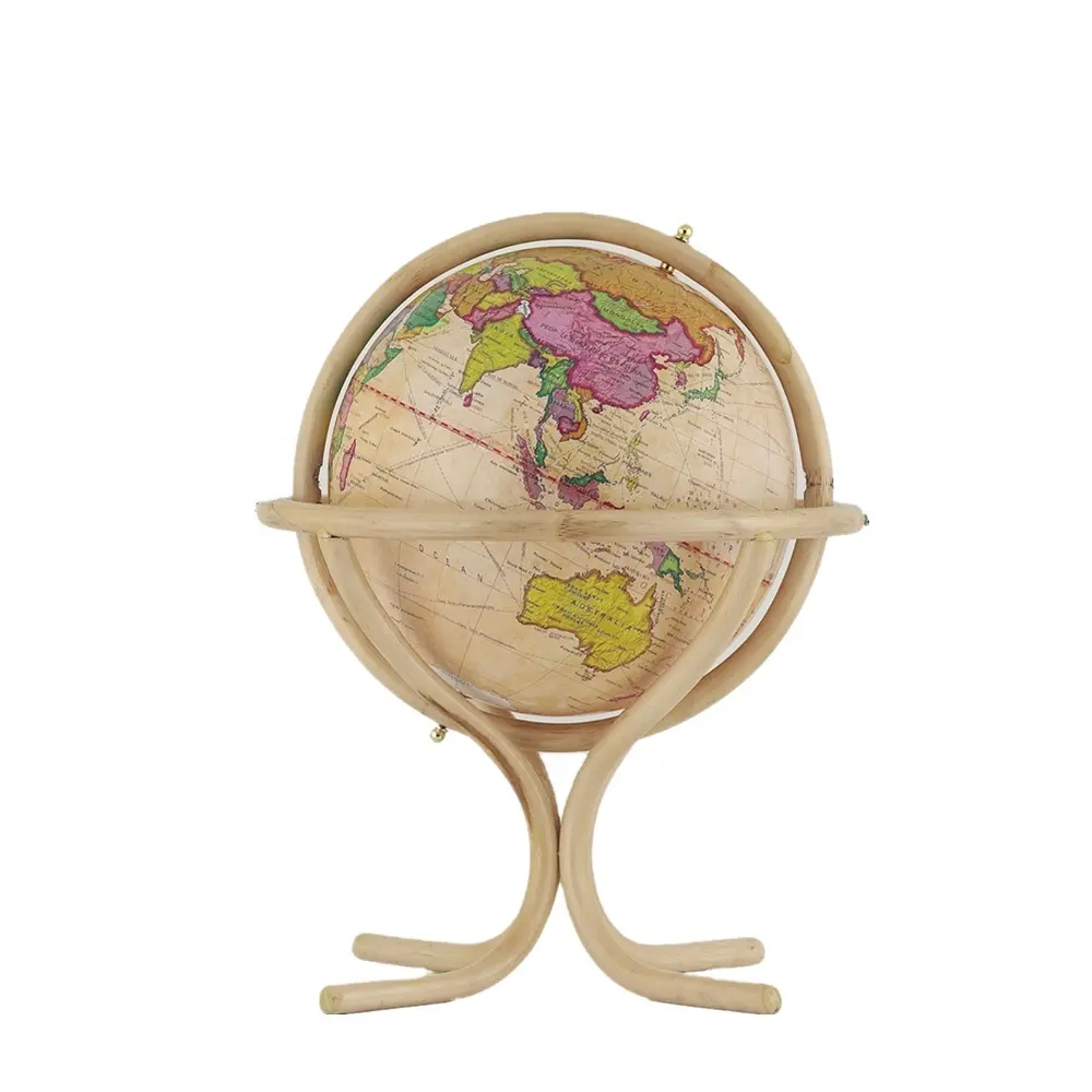 Antiken Globus mit holzsockel, büro Zubehör, einzigartige Papier Welt Globen