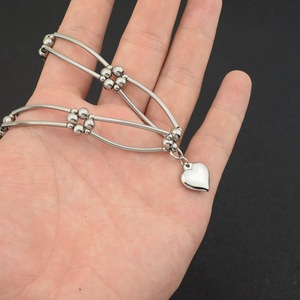 New Personalized Simple Silver Plated Love Heart Shaped Pendant Necklace <b>Titanium</b> Steel Women's Necklaces Fashionable Jewelry - Product Image 1