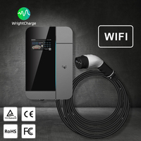 Cargador de Pared para Vehículos Eléctricos Tipo 1/Tipo 2/GBT con Certificación ETL FCC, Nivel 2 AC 9.6kW J1772 con WiFi y RFID para Uso en Casa o Garaje, WrightCharge