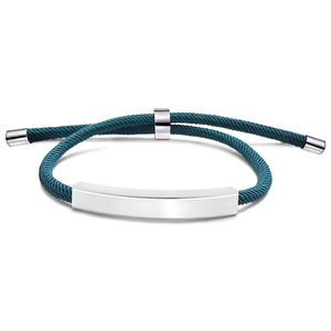 Custom Statement Jewelry Bar Engravable Adjustable Colorful Rope <b>Bracelet</b> for Men Women - Product Image 4
