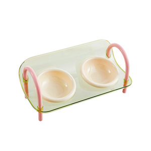 Cuenco de cerámica para comida de gatos/soporte para comida de gatos/mesa de comedor para gatos/cuenco para comida/cuenco para perros/cuenco doble/cuenco para agua/protege la columna cervical/mascota - Product Image 3