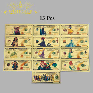 Venta Especial: 13 Modelos de Billetes de Banco de Oro con Diseño de Princesas Americanas, Billetes de Banco de Anime para Regalos Empresariales - Product Image 1