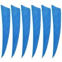 Bleu clair véritable ailettes naturelles motif teint plume de dinde bricolage tir à l'arc chasse cible tir flèche accessoire