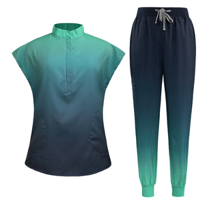 Stock Fast Delivery Gradient Colorful TS Scrubs 4 Way Stretchy Fashion Nursing Uniform Wholesale Medical Women Scrubs - Product Image 6