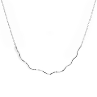 Collier ras du cou Gemnel en argent sterling 925, forme ondulée, style minimaliste