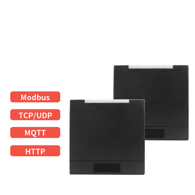 TCP/IP HTTP MQTT Modbus Gateway Smart 125khz ID Card RFID 13.56Mhz 14443a NFC RJ45 Network Contactless Plastic Card Reader