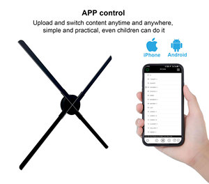 Trong Nhà 80cm Fan Hologram 3D thiết bị cho Hologram logo máy chiếu kết nối không dây 3D Holographic chiếu cho khách sạn - Product Image 5