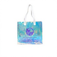 Sacs fourre-tout personnalisés en PVC imprimés au laser pour accessoires vestimentaires - Sacs cadeaux élégants avec impression de logo et pochettes de style gelée Modèle LJ-011 Wenzhou
